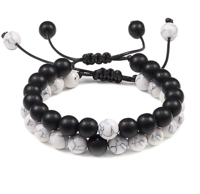 Koppelarmbanden Set - Zwart & Wit - Vriendschapsarmbanden - EmmyRovi