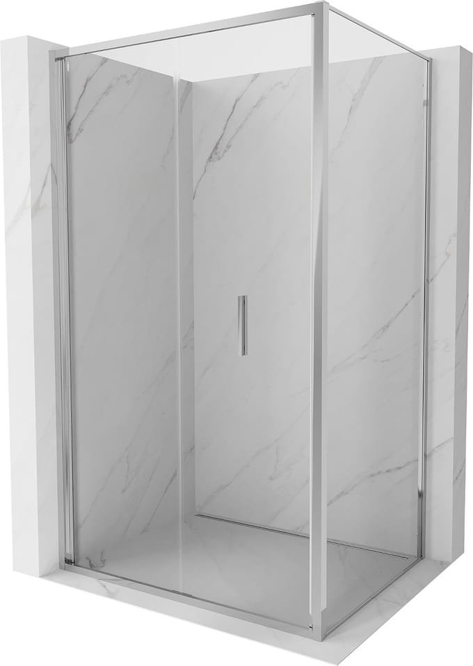 Mexen Exo vouwdeur douchecabine 95 x 85 cm, transparant, chroom - 816-095-085-01-00