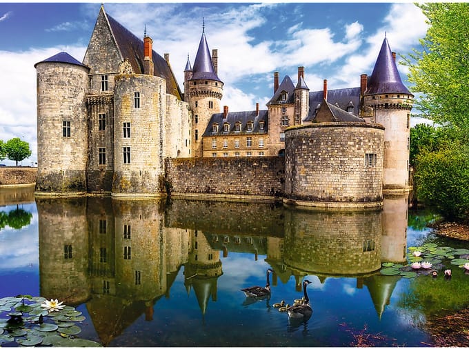 Trefl puzzel Sully-sur-Loire kasteel Frankrijk 3000 stukjes landschap.