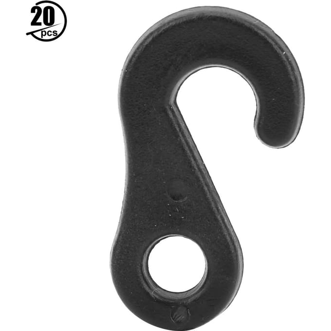 20 stuks Draagbare Kwaliteit PVC S-vormige Haak Accessoire voor Tentgebruik Hoge Temperatuurbestendigheid gray