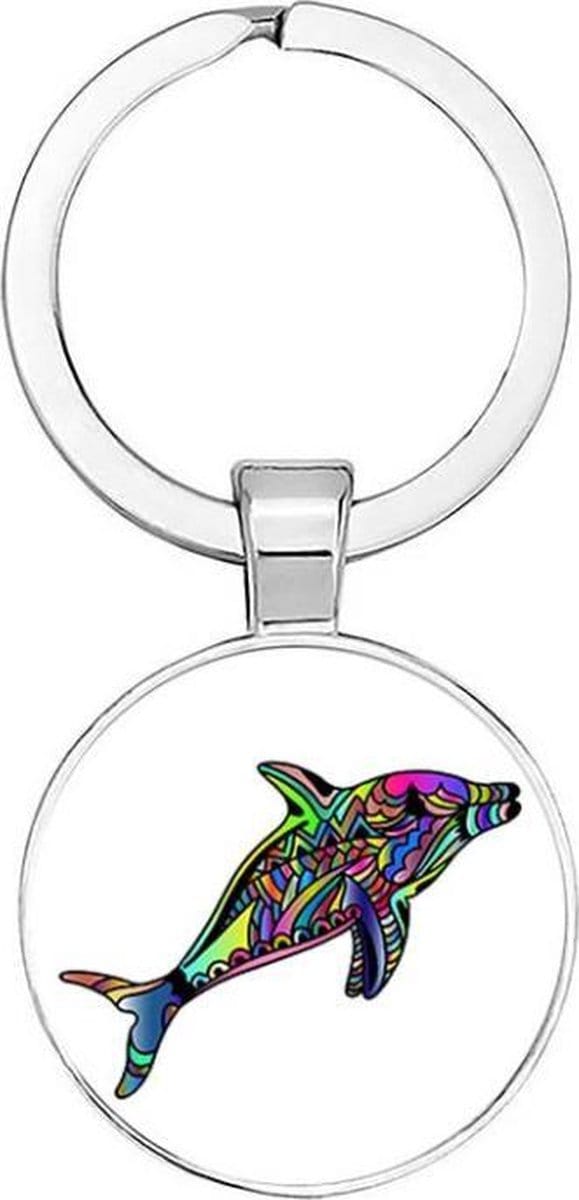 Akyol - dolfijnen Sleutelhanger - Dolfijn - de dolfijnen liefhebber - dolfijn - dier - zee - dolfijnen - 2,5 x 2,5 CM