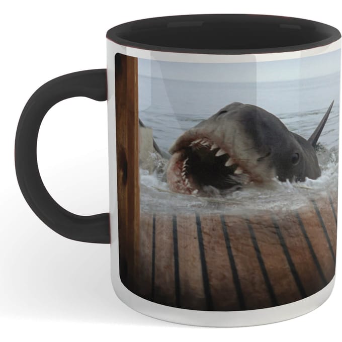 Jaws Shark Scene Mug - Black