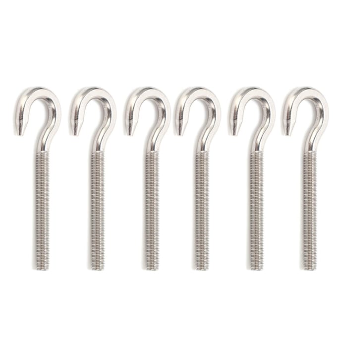 10 stuks oogschroef 304 roestvrij staal open bout haak oogje schroefdraad schroeven hardware