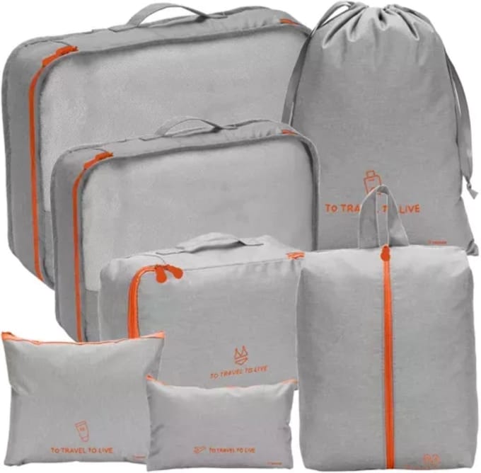 Trizand Reisorganizer Set van 7: Perfect voor Geordende Koffers