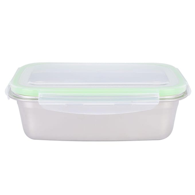 850ml Draagbare Outdoor Picknick Roestvrijstalen Lunchbox Afsluitbare Voedseldoos Container white