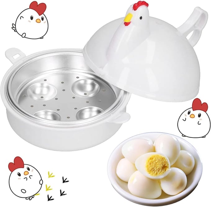 TIM® Eierkokermagnetron-Eierkoker-Eierkokerelectrisch-Wit-16cm x 14cm x 16cm