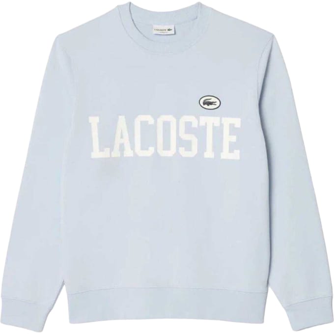 Lacoste Heren-sweatshirt van fleece met flockprint (Blauw)