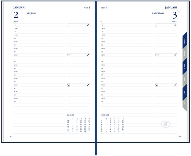 Agenda 2027 Ryam President 1dag/1pagina bordeaux