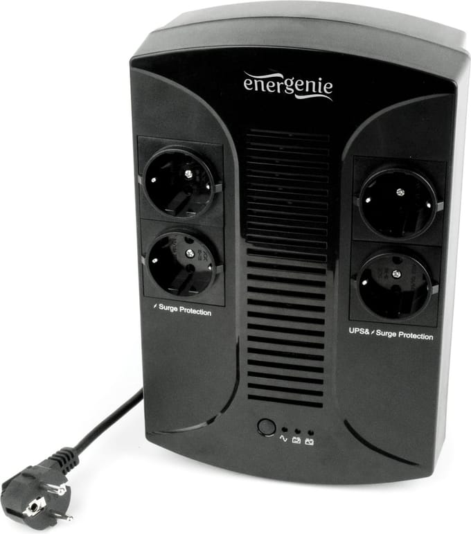 Gembird EnerGenie EG-UPS-001 UPS with AVR 650VA / 390W Outputs: 4x Schuko