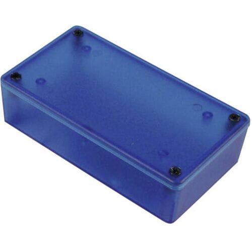 Hammond Electronics 1591XXGTBU Universele behuizing 121 x 94 x 34 ABS Blauw (transparant) 1 stuk(s)