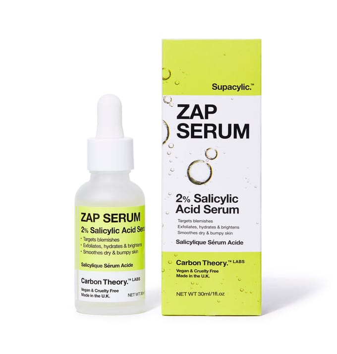 Sérum exfoliant à la théorie du carbone avec 2 % d'acide salicylique