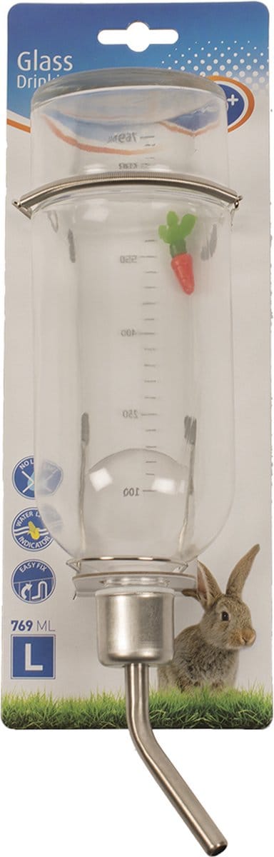 Glazen drinkfles - knaagdieren L - 769ML