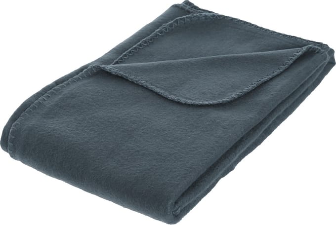 Atmosphera - Plaid - Fleece - Donkerblauw - 125 x 150 cm
