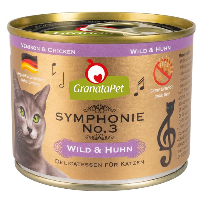12x200g GranataPet Symphonie Wild & Kip Kattenvoer