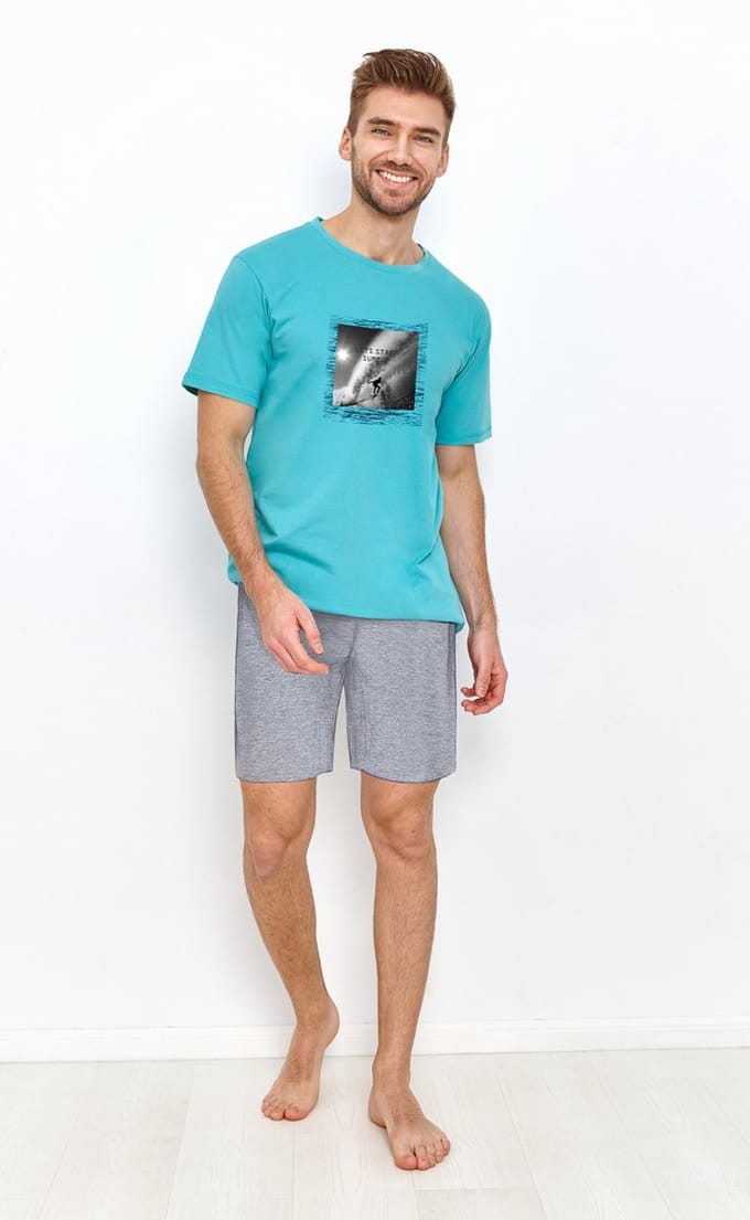 Taro Short Pyjama - Nigel - 100% Katoen. Maat XL.