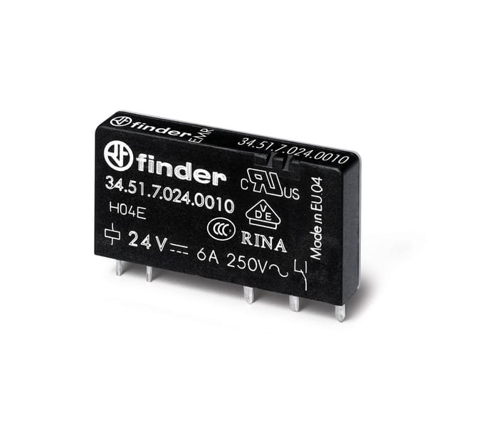 Ultra Slim PCB Relais 6A 12VDC Enkele CO Contact AgNi - 34.51.7.012.0010