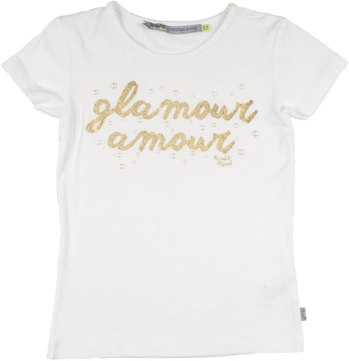 Rumbl Royal - T-shirt - Wit - Goud - Maat 104/110
