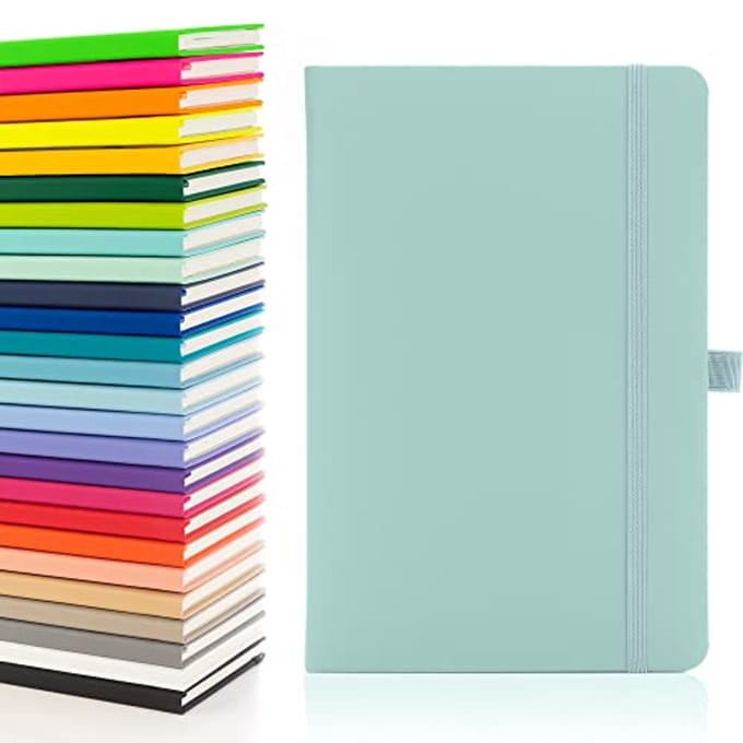 A5 Notitieboek Liniert | Medium Dagboek | Luxe Notepad | 160 Pagina's | Pastel Kleuren