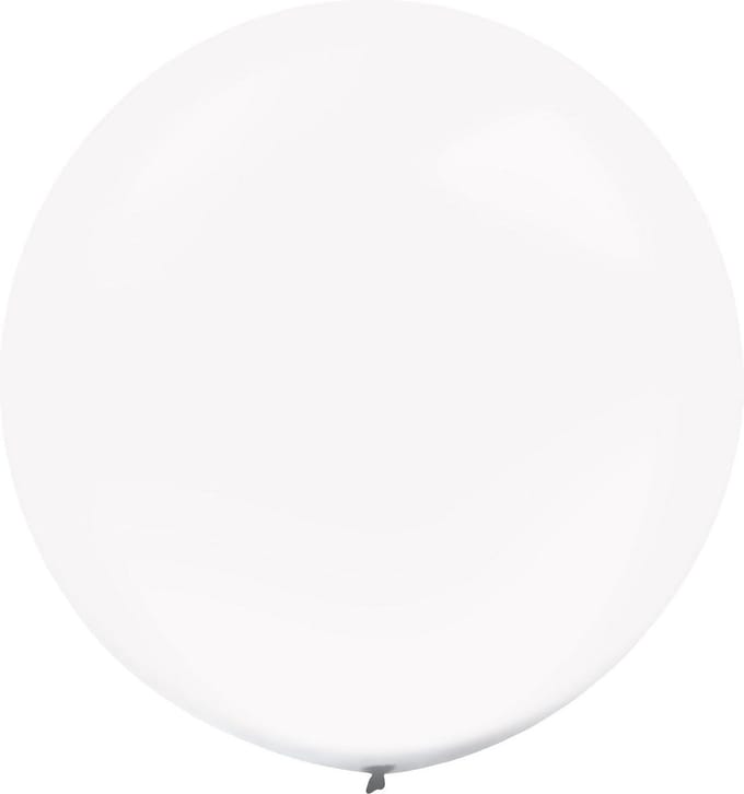 Amscan Ballonnen Kristalhelder 60 Cm Latex Wit 4 Stuks