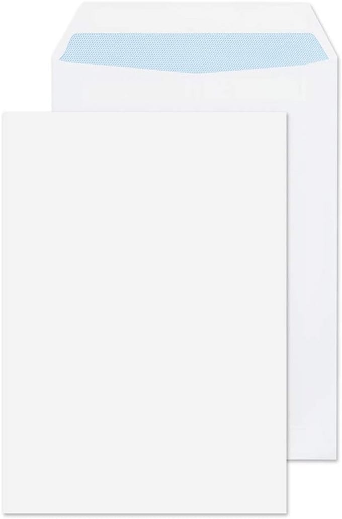 500 Stuks C5 Enveloppen Wit Zelfsluitend 229 x 162 mm 110gsm