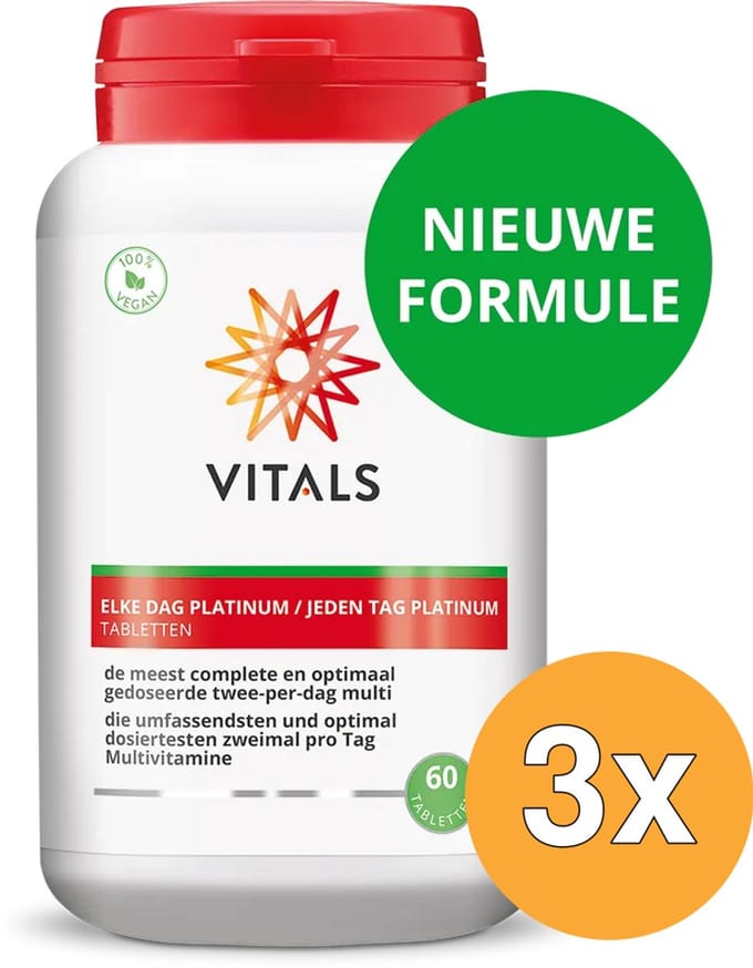 3x Vitals Elke Dag Platinum (60 capsules)