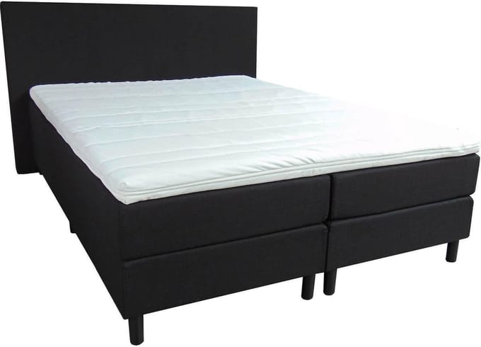 Slaaploods.nl Anda - Boxspring inclusief matras - 140x200 cm - stof - Zwart
