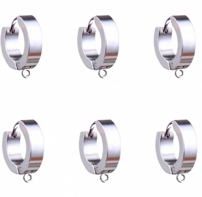 6 Basis RVS oorringen- Zilverkleur - Charme Bijoux