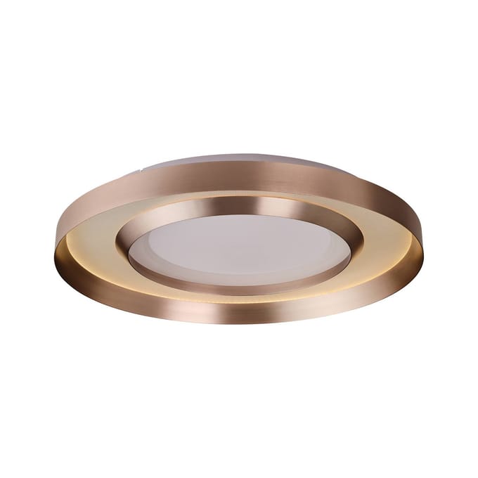 Brilliant LED plafondlamp Onix, Ø 60 cm, roségoud, metaal