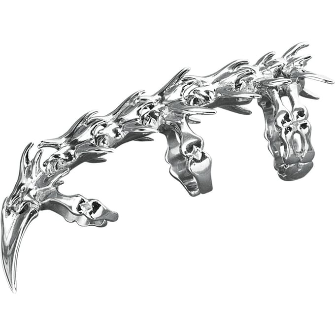 etNox hard and heavy Ring - Backbone - voor Vrouwen - zilverkleurig
