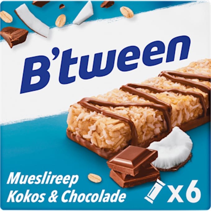 Tussendoortje Hero B'tween kokos chocolade 6pack reep 25gr