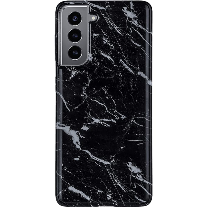 TwoTone Samsung Galaxy S21 Plus Marble Style Luxe Backcover Zwart