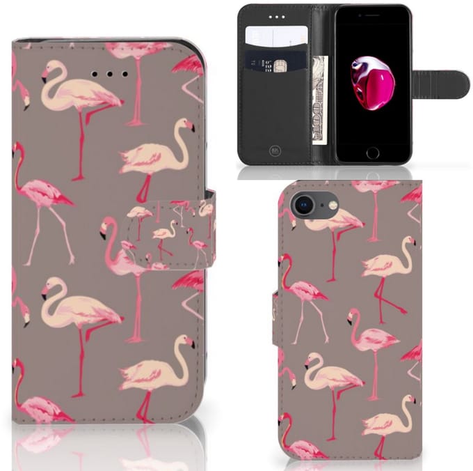 iPhone 7 | 8 | SE (2020) | SE (2022) Telefoonhoesje met Pasjes Flamingo