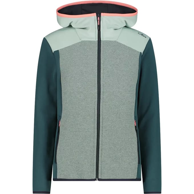 Dames fleece met capuchon CMP Wooltech