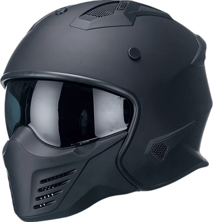 Vito Bruzano Jethelm - Motorhelm - Mat Zwart - Maat L