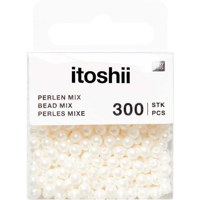itoshii Kralen, 4 mm - Parelwit