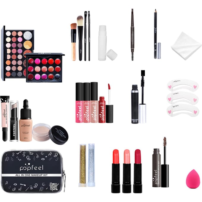 30 stks / set make-upkit professionele universele volledige set 30PCS/Set black