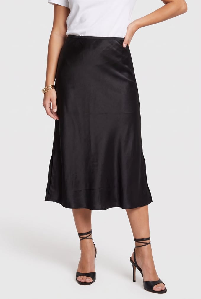 ARKET Joanie Slit Skirt Black Größe: 40 | Midiröcke Outlet | Damen | Schwarz