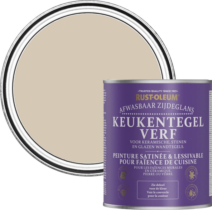 Rust-Oleum Lichtbruin Keukentegelverf Zijdeglans - Karamel 750ml