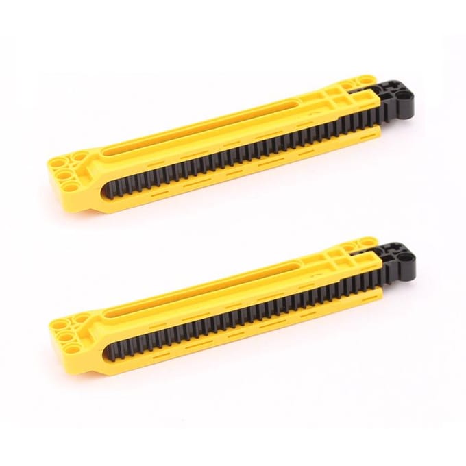 Tandwielrek Combinatie 1x14x2 High-tech Component 18940 Moc Accessoire Compatibel Ideaal Voor Doe-Het-Zelf met Lego Bouwstenen Speelgoed yellow