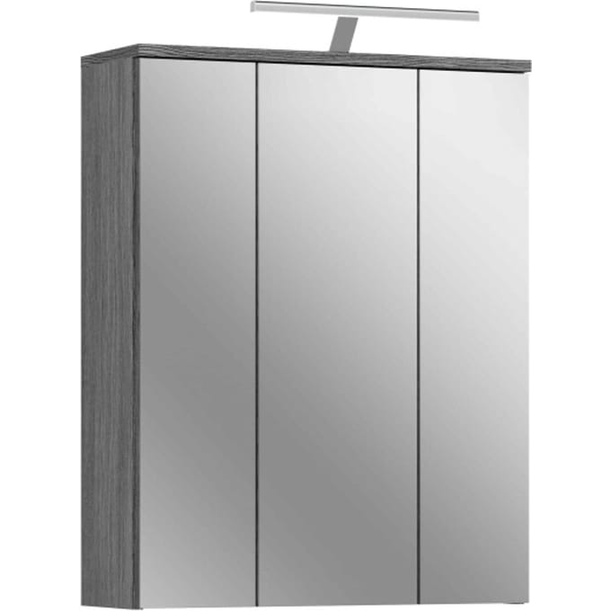 Blake spiegelkast inclusief verlichting smoke zilver NB - 21x64x77cm
