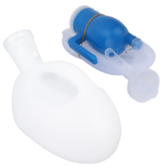 2000ml Urinefles Grote Capaciteit Goede Afsluiting Verdikt Draagbare Plasfles voor Thuis Ziekenhuis De blauw