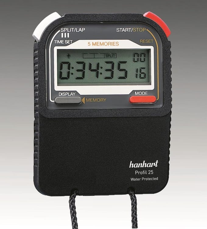 Hanhart stopwatch electronisch model Profil 225.1721-00 - 1/100 sec. - chronometer