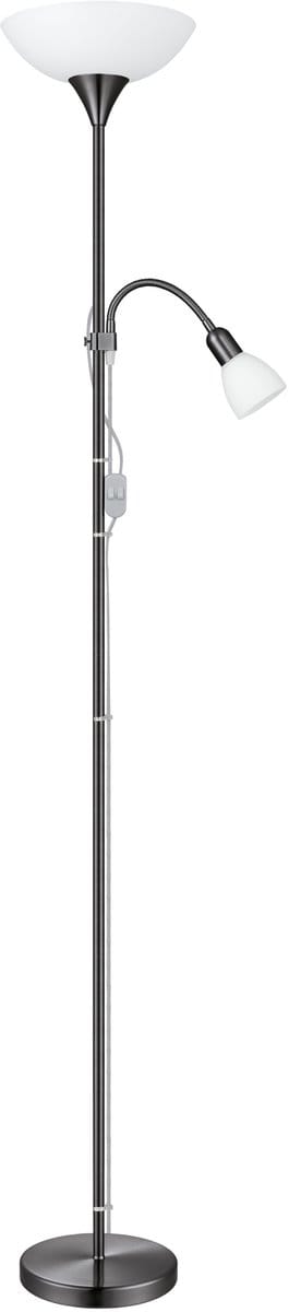 EGLO Up 2 Vloerlamp - E27/E14 - 176,5 cm - Zwart/Wit