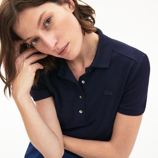 Lacoste Dames Poloshirt - Navy Blue - Maat 40