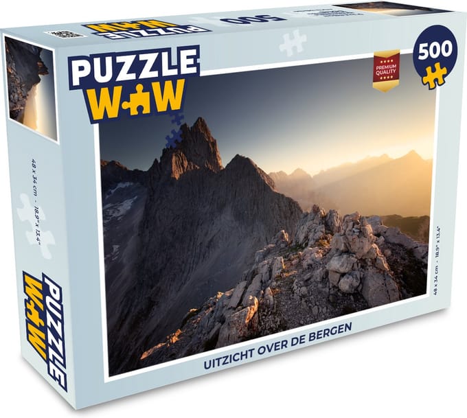 Puzzel Uitzicht over de bergen - Legpuzzel - Puzzel 500 stukjes