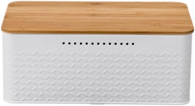 Broodtrommel - Brooddoos - Verse Broodwaren - Geïntegreerde Ventilatie - 34 x 20 x 15 cm - Wit