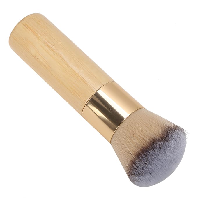 Bamboe Make-up Kwast Losse Poeder Kwast Basis Make-up Blush Kwast Cosmetisch Aanbrenghulpmiddel beige