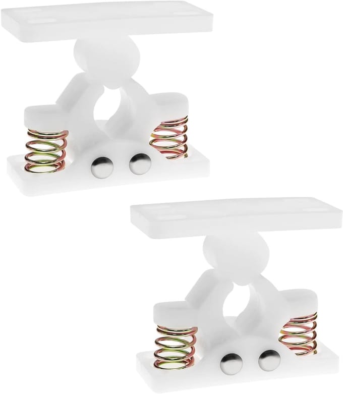 SnelShoppen - 2 Stuks Deurhouder Plastic Deurstopper Beperkingen Deurstop Bewaarhouder voor Motorhomes Caravan Camper Meubels Wit