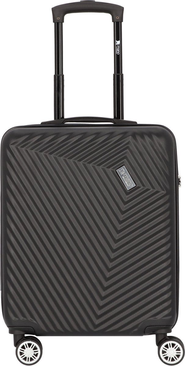 mano Don Carlo Hardcase Trolley S Black Zwart 55cm