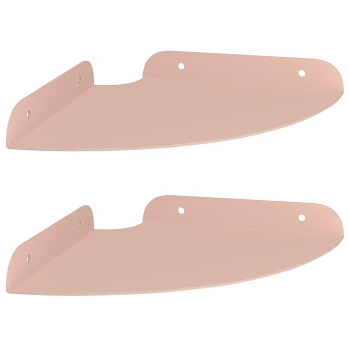 vidaXL - Hoek - Plank - 2 - st - Roze - 18 - x - 18 - x - 2 - cm